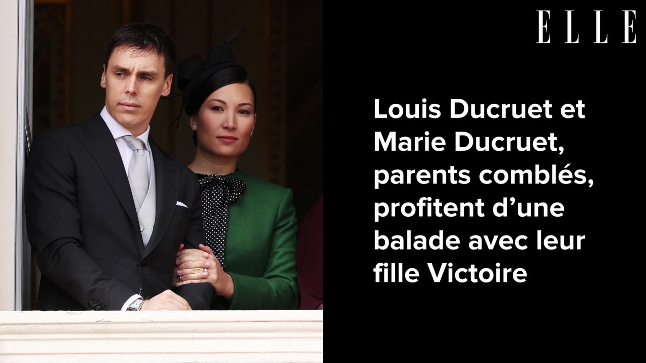 Louis Ducruet et Marie Ducruet, parents comblés, profitent d’une balade avec leur fille Victoire