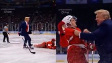 Trump usa la IA para convertirse en un agresivo jugador de hockey contra Canadá