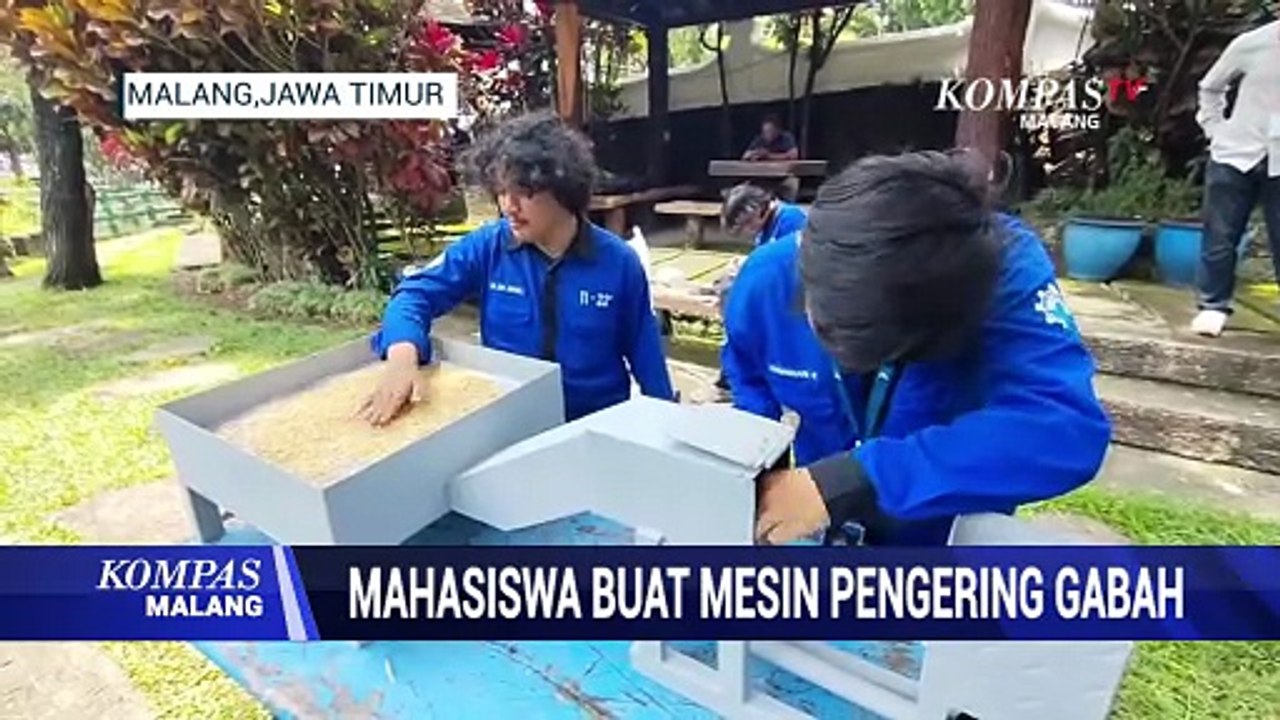 Mahasiswa di Malang Buat Mesin Pengering Gabah