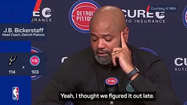 Bickerstaff plots revenge on Wembanyama after Pistons fall to Spurs