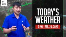 Today's Weather, 5 P.M. | Feb. 24, 2026