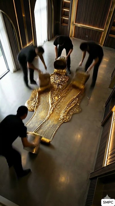 Luxury Living Room With GoldenDiamond Floor#luxurylifestyle #interiordesign #viral #trending #shorts