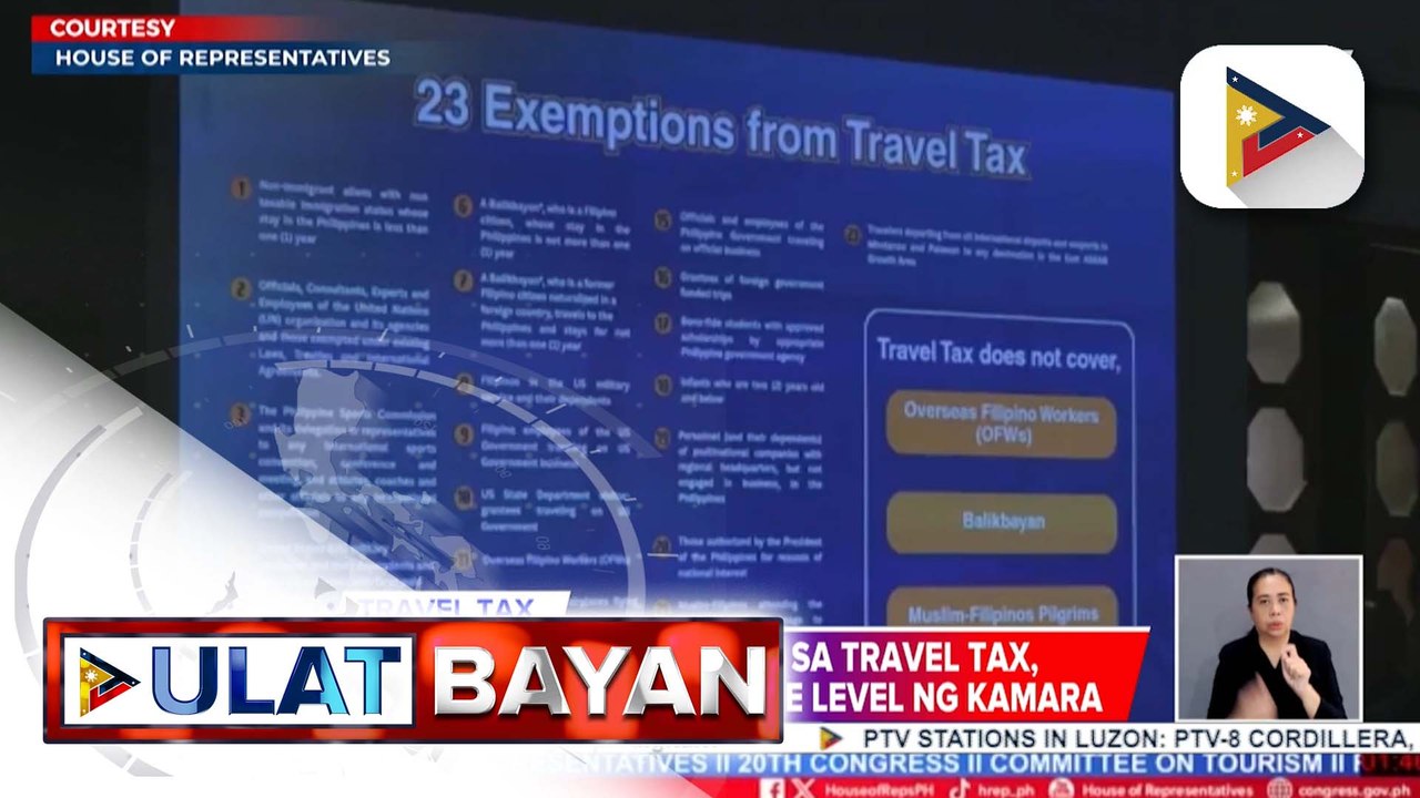 Panukalang pagbuwag sa travel tax, lusot na sa House Committee on Tourism | ulat ni Vel Custodio