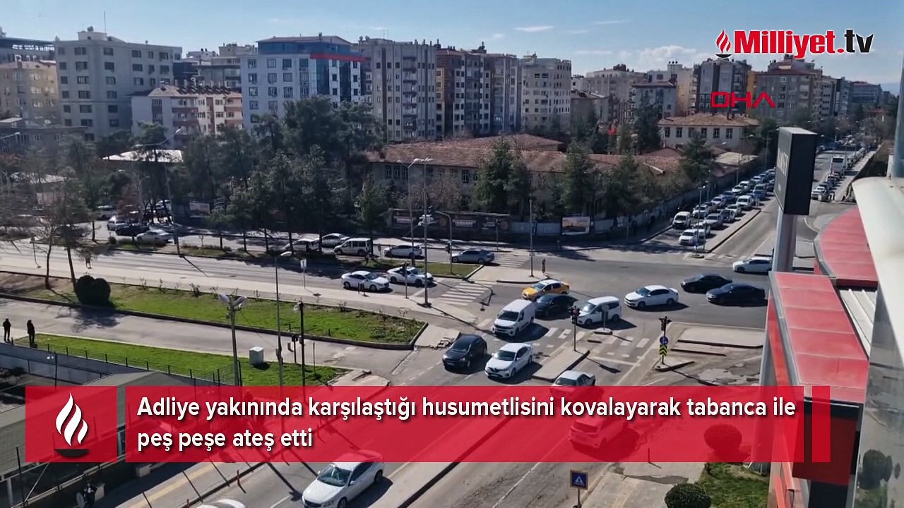 Diyarbakır'da adliye yakınında dehşet anları! Silahla kovaladı, kurşun yağdırdı