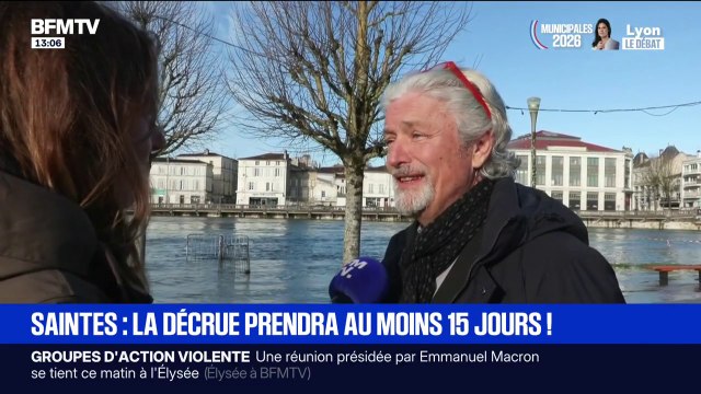 Crues: la décrue prendra 15 jours à Saintes mais la vie est là relativise un habitant