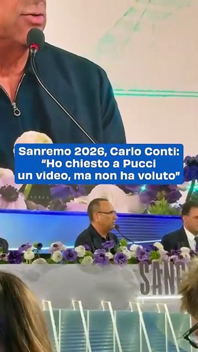 Sanremo 2026, Carlo Conti: "Ho chiesto a Pucci un video, ma non ha voluto"