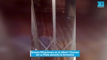 Graves filtraciones en el Albert Thomas de La Plata durante la tormenta