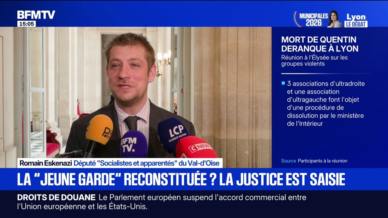 Violences politiques: "il faut que les partis démocratiques aient une position claire par rapport aux groupes qui peuvent se montrer violents”, déclare Romain Eskenazi, député “Socialistes et apparentés” du Val-d’Oise