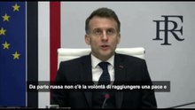 Ucraina, Macron: "non c'è volontà russa di raggiungere una pace"