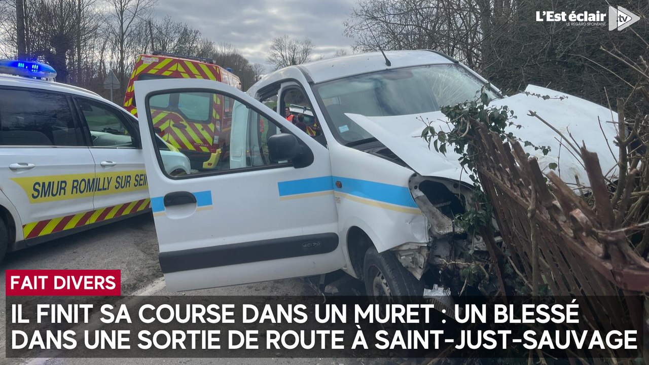 Il finit sa course dans un muret : un blessé dans une sortie de route à Saint-Just-Sauvage