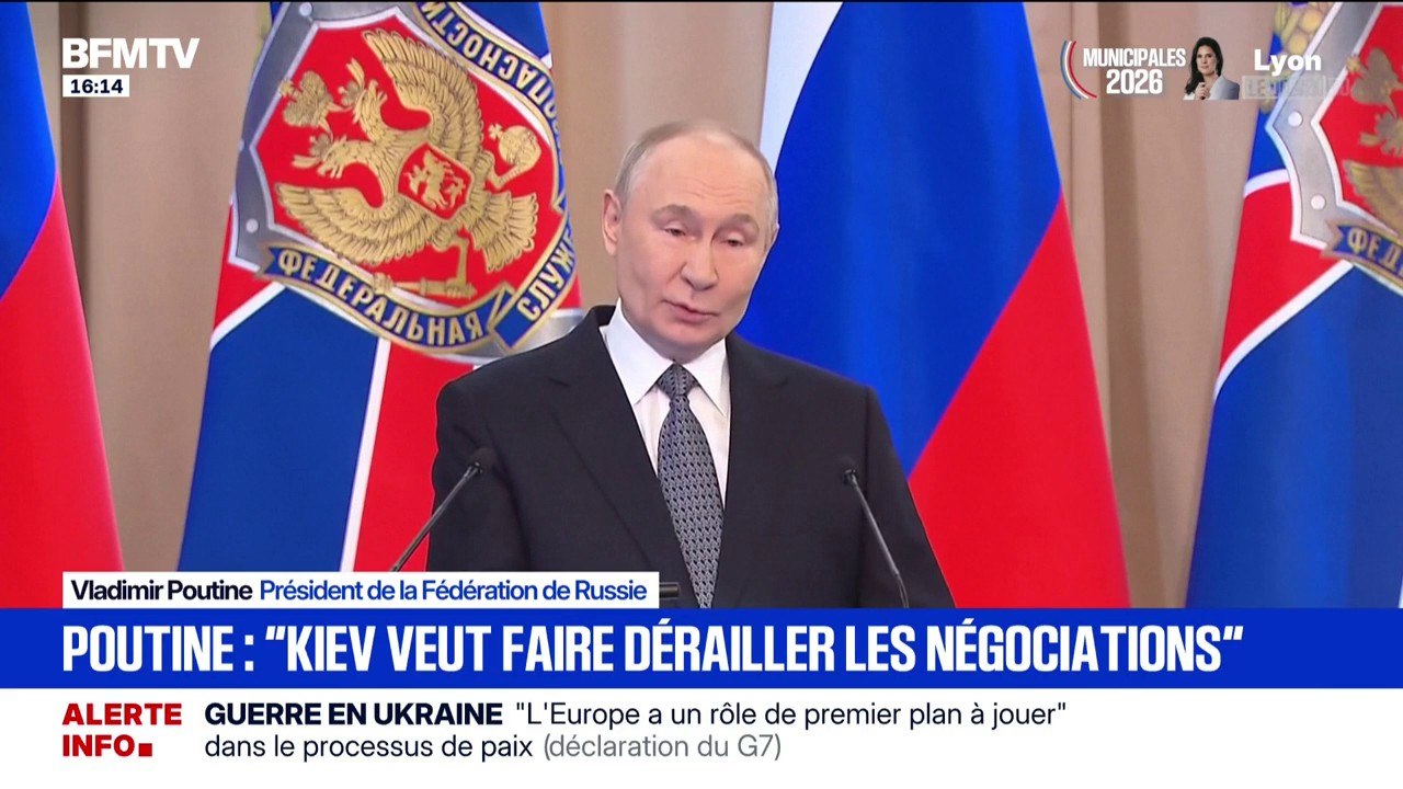 Ukraine: Vladimir Poutine accuse Volodymyr Zelensky de "détruire le processus diplomatique pacifique", quatre ans après le début de la guerre