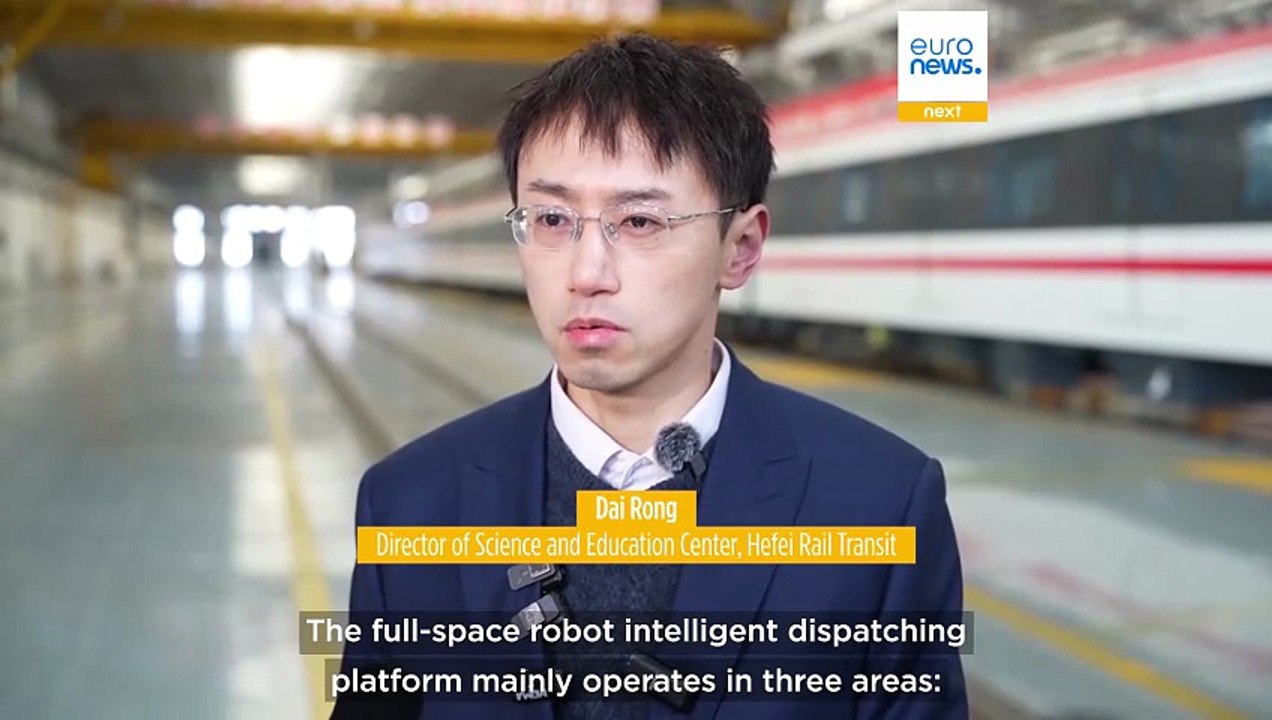 Is this the future of train travel? Robot dogs and drones take over a metro station in China