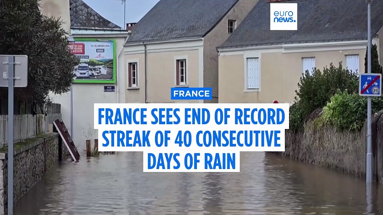 France ends record 40-day streak of consecutive rain but authorities warn of possible flood risks