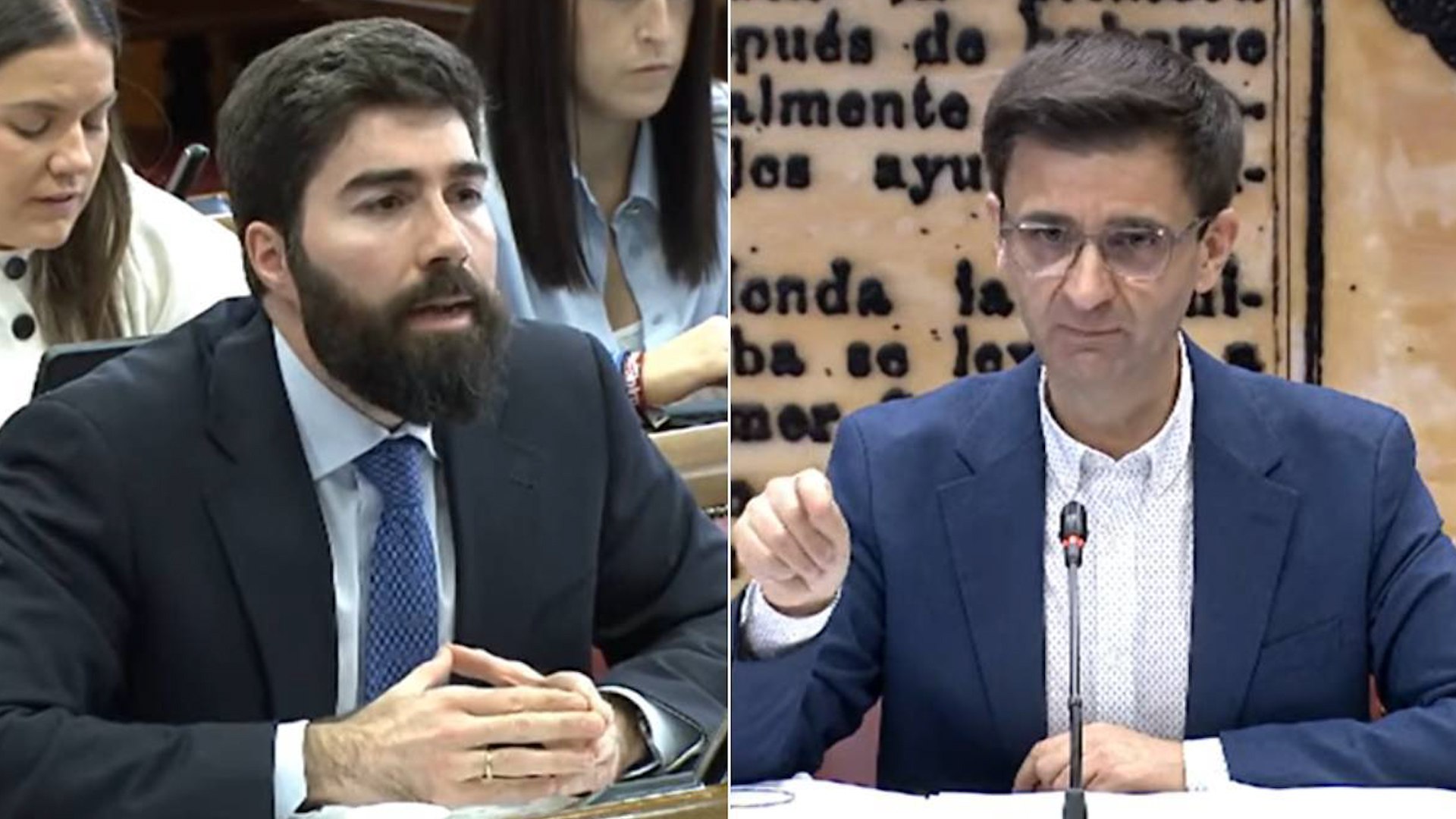 La Comisi�n de Control Parlamentario de RTVE ha vivido una de sus jornadas m�s broncas en el Senado, consolid�ndose como un escenario de "insultos, reproches y acusaciones" cruzadas entre la direcci�n de la Corporaci�n y la oposici�n. El enfrentamiento alcanz� un punto cr�tico cuando el presidente de RTVE, Jos� Pablo L�pez, denunci� abiertamente las "amenazas" e "insultos" recibidos por parte del Partido Popular y de Vox.
El debate subi� de tono tras las intervenciones del diputado de Vox, Manuel Mariscal, quien insisti� en la met�fora belicista que ya utiliz� meses atr�s. Mariscal asegur� que los ciudadanos est�n deseando que su formaci�n entre "con motosierra y con lanzallamas cuando Vox llegue a RTVE". Ante esta provocaci�n, L�pez opt� por la iron�a, aludiendo a la ausencia de otros representantes del partido: "Pensaba que no la iba a ver aqu� hoy", se�al� el presidente, refiri�ndose a que esperaba al diputado Figaredo con su "bomba at�mica".
Mariscal, sin embargo, endureci� el tono al afirmar que "les echaremos, si hace falta, a patadas" y tild� de "unos golfos" a quienes dirigen actualmente la cadena p�blica y el pa�s.
El n�cleo de la cr�tica de Vox se centr� en lo que denominan un "sectarismo ideol�gico que caracteriza a los programas que hacen productoras privadas". Mariscal denunci� que "en RTVE hay sectarismo ideol�gico de izquierdas y de extrema izquierda", aportando ejemplos concretos ocurridos en el programa Ma�aneros. Entre ellos, destac� la emisi�n de una imagen de Hitler vinculada a un candidato de Vox durante 15 segundos, lo cual calific� como un "insulto a la inteligencia de todos los espa�oles".
Jos� Pablo L�pez, por su parte, mantuvo que "en Televisi�n Espa�ola no hay ning�n sesgo ideol�gico" y defendi� la gesti�n bas�ndose en el respaldo del p�blico. "Aproximadamente un 80% de la poblaci�n espa�ola" contacta mensualmente con la cadena, por lo que L�pez espet� a Mariscal que tachar a esa audiencia de radicales es algo que "se lo deber�a mandar mirar".
La ofensiva no lleg� solo desde Vox. El Partido Popular, a trav�s del diputado Eduardo Carazo, afirm� que la Corporaci�n es una "m�quina de propaganda al servicio del PSOE" y utiliz� el t�rmino "telepedro" para definir la supuesta manipulaci�n informativa. Carazo critic� la "omnipresencia" del Gobierno y acus� a los presentadores de opinar sistem�ticamente a favor del Ejecutivo.
En respuesta, L�pez desvel� que no realizan m�s entrevistas a l�deres populares porque est�n "vetado[s]" por la propia formaci�n. Seg�n el presidente, "el primero que no quiere venir a RTVE es su jefe, el se�or Feij�o", a pesar de las reiteradas invitaciones, e incluso afirm� que cargos del PP le han confesado que "la Direcci�n Nacional no le permite" acudir a la televisi�n p�blica.
El choque tambi�n tuvo una vertiente econ�mica y administrativa. L�pez desminti� a Mariscal sobre una supuesta inyecci�n de 700 millones de euros de la SEPI para pagar deudas: "�De d�nde ha sacado usted que la SEPI nos va a dar 700 millones de euros?", replic� el presidente, acusando al diputado de "difundir mentiras" basadas en bulos de redes sociales.
Finalmente, L�pez abord� la pol�mica con el Consejo de Informativos, revelando que posee una carta de un abogado en nombre de dicho �rgano "amenazando al presidente de la Corporaci�n con el inicio de acciones legales, incluso de inhabilitarme", desmintiendo as� haber sido �l quien iniciara las hostilidades contra los �rganos internos.