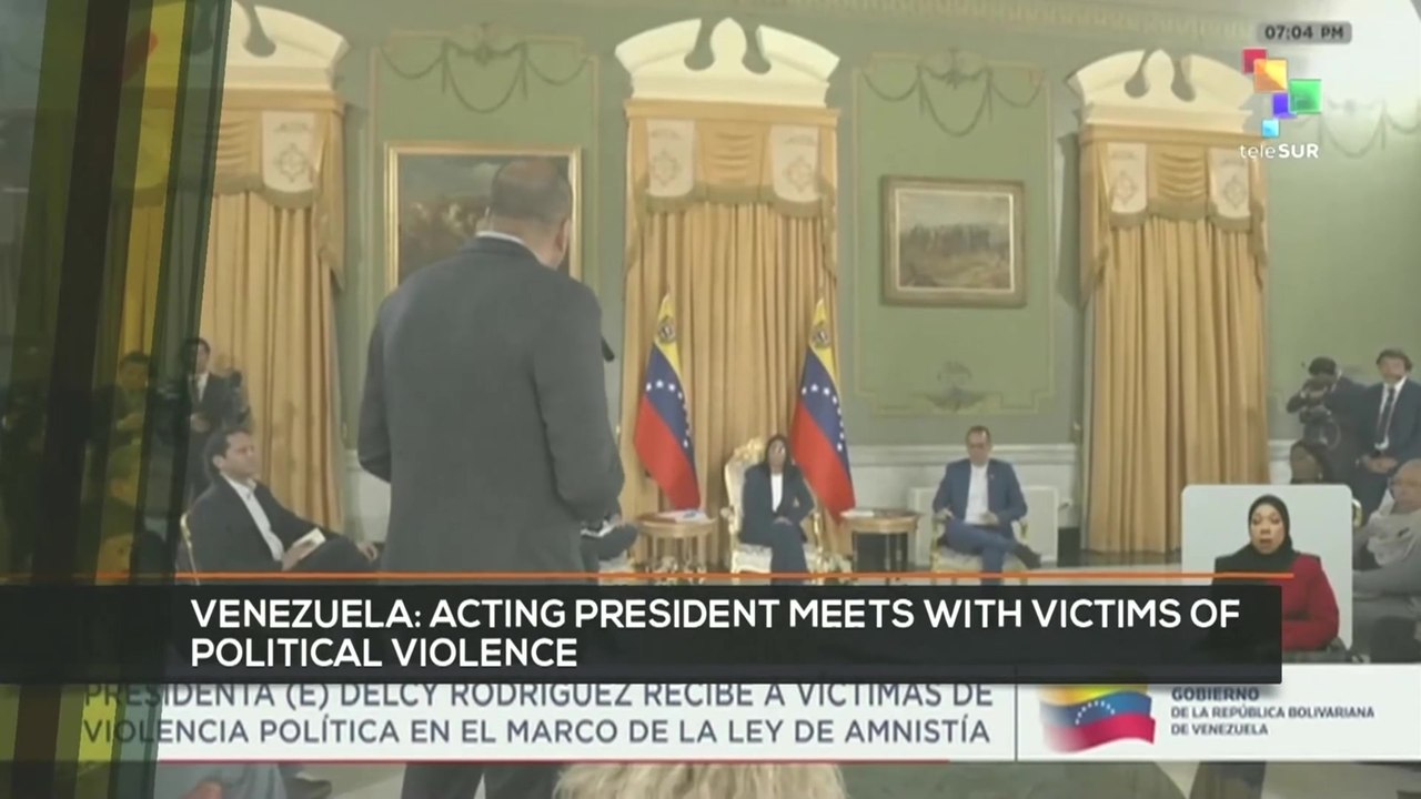 FTS 12:30 24-02: Venezuela: Acting pres. meets with victims of political violence