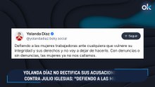 Yolanda Díaz no rectifica sus acusaciones 'fake' contra Julio Iglesias: "Defiendo a las mujeres"