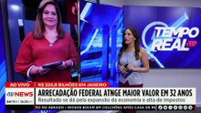Arrecadação federal atinge maior valor em 32 anos; Denise Campos explica | TEMPO REAL
