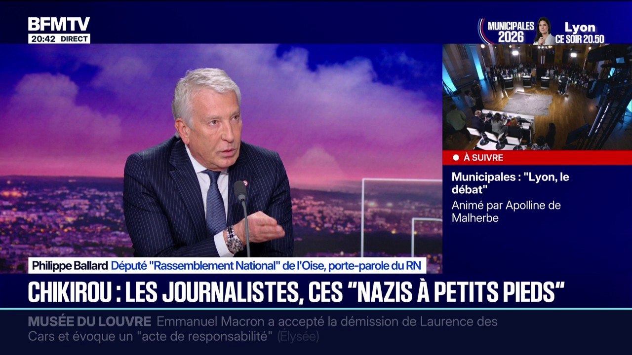 Sophia Chikirou (LFI) qualifie les journalistes de "nazis": Philippe Ballard (RN) dénonce des "propos effrayants"