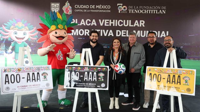 Clara Brugada presume las placas mundialistas en CDMX rumbo al Mundial 2026