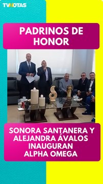 Los padrinos de honor, La Internacional Sonora Santanera y Alejandra Ávalos, dieron la bienvenida a la inauguración de los estudios Alpha Omega