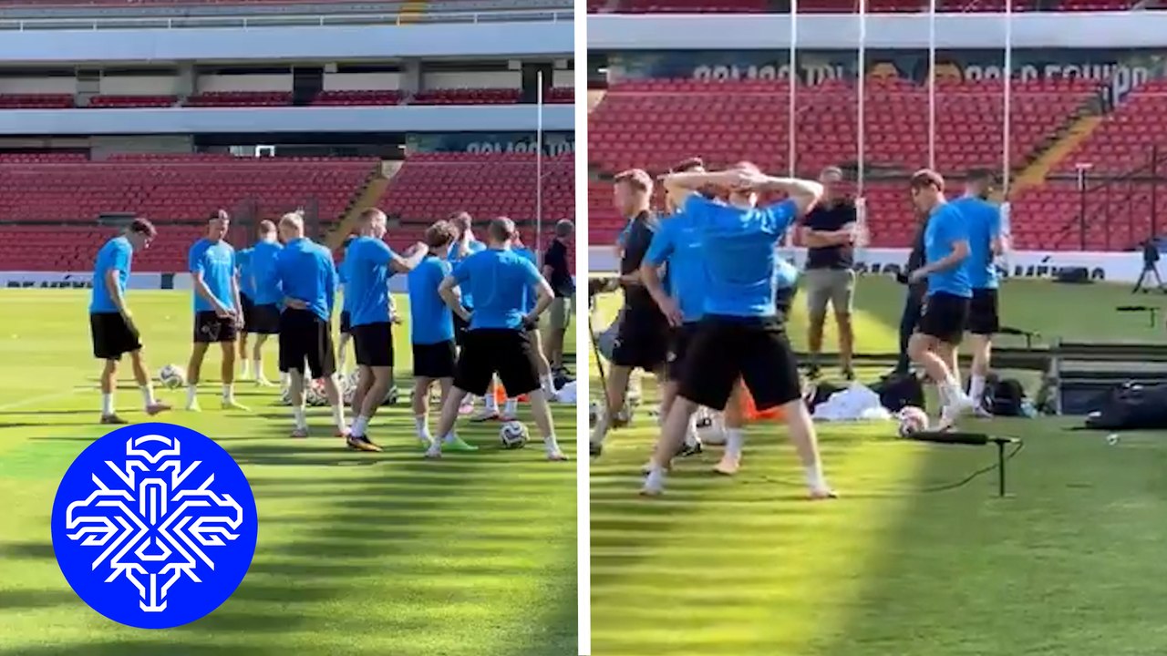 Islandia ya reconoce el campo del Estadio Corregidora previo a enfrentar a la Selección Mexicana