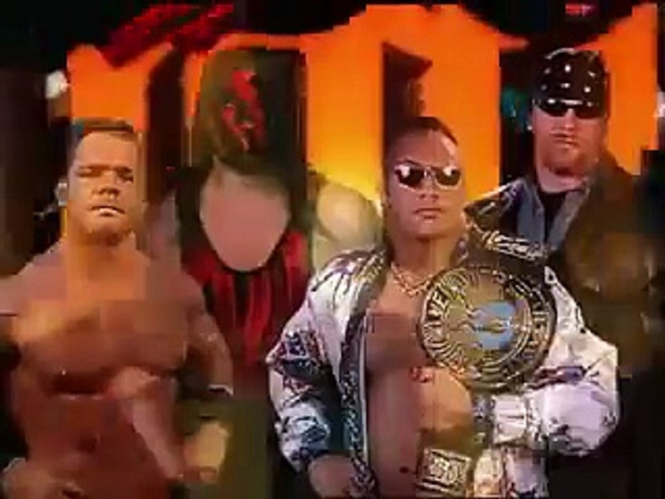 Chris Benoit vs The Rock vs Undertaker vs Kurt Angle Unforgiven 2000