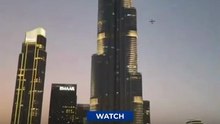 Plane appears to fly close to the burj khalifa in viral video