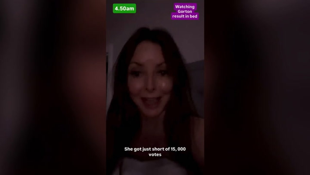 Carol Vorderman cries as Green Party wins historic Gorton and Denton by-election