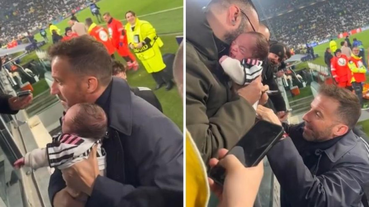 Del Piero "benedice" un neonato: incredibile all'Allianz Stadium!