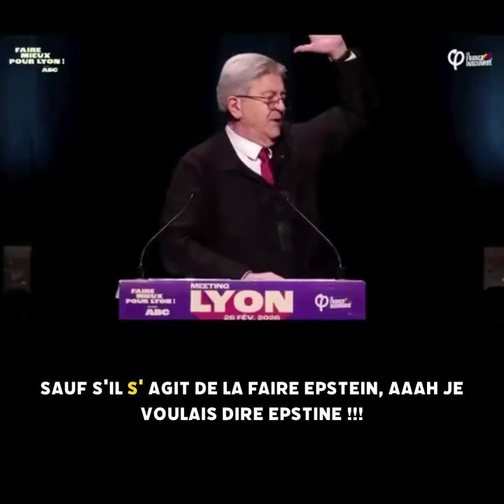Dérapage antisémite de Jean-Luc Mélenchon au meeting de Lyon