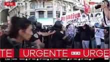 Reforma laboral: incidentes entre la Policía y los manifestantes