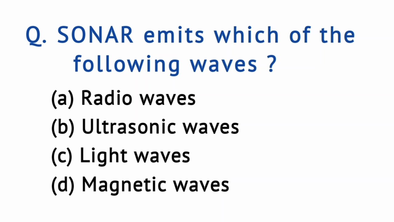 Sonar emits which of the following waves ?