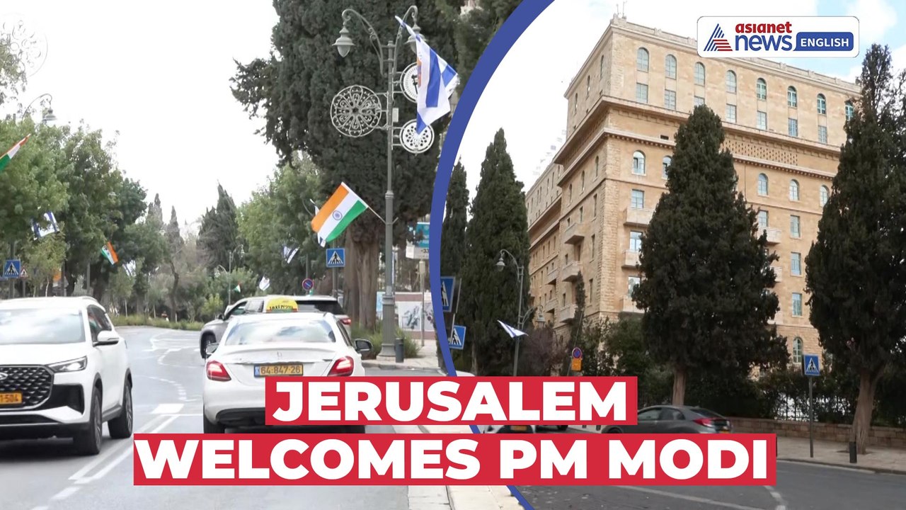 Jerusalem Decked Up Ahead Of PM Modi’s Israel Visit | Tricolour Lights Up City