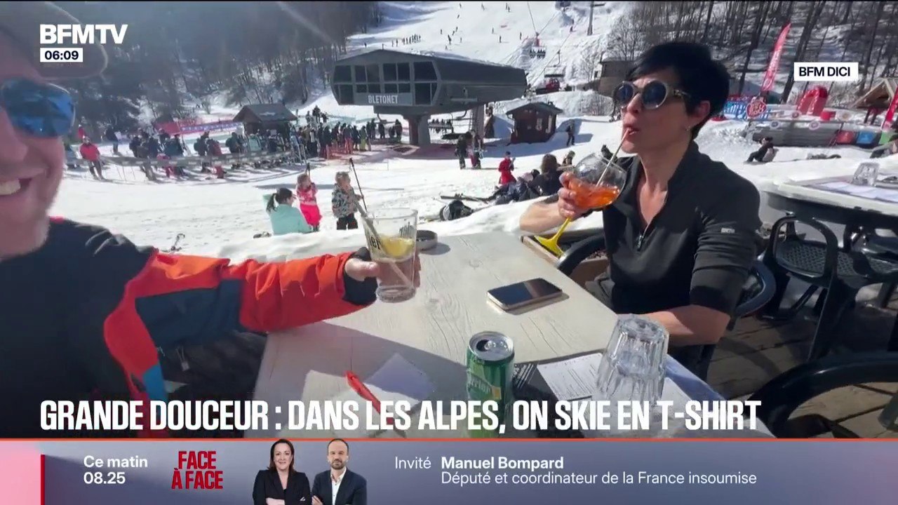 "Que demander de plus?": à Serre Chevalier, les vacanciers profitent des pistes de ski sous le soleil