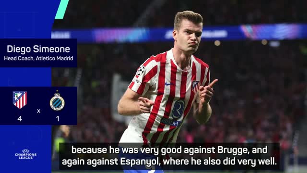 Simeone hails hat-trick hero Sorloth as Atletico advance in Champions League