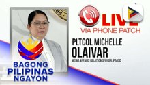 Panayam kay Media affairs relation officer, PAOCC PLTCOL. Michelle Olaivar ukol sa unified government action laban sa mga organize crime sa bansa at pag aressto sa 4 na foreign national