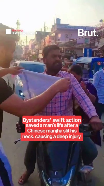 Man saved from kite string cut
