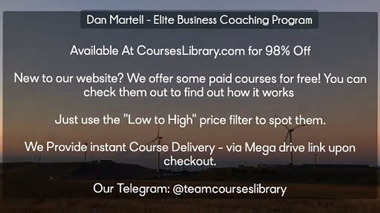(courseslibrary.com)Dan Martell - Elite Business Coaching Program