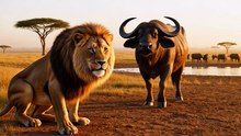 Lion vs Buffalo – The Turning Point Lion Hunts… But the Buffalo Fights Back!
