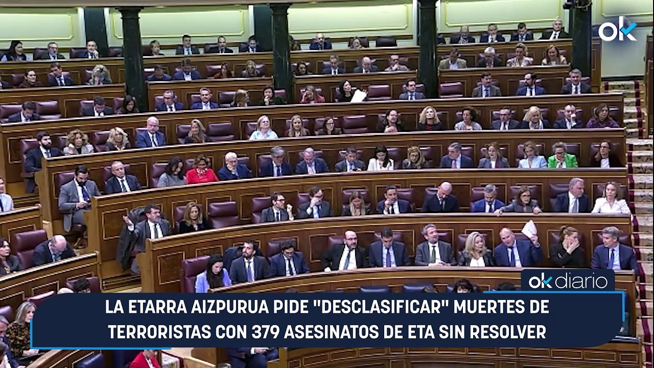 La etarra Aizpurua pide "desclasificar" muertes de terroristas con 379 asesinatos de ETA sin resolver