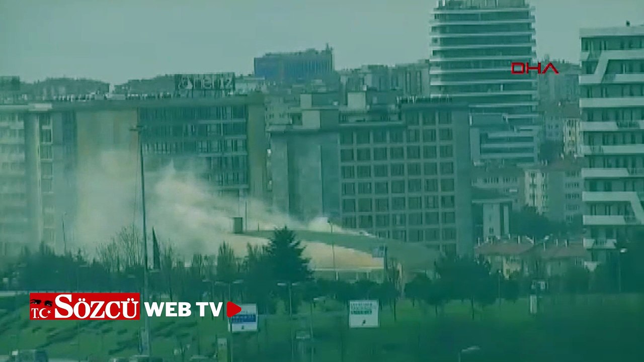 Merter polis evinde yangın