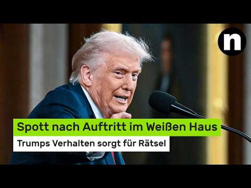 Donald Trump verwirrt?: Spott nach Auftritt im Weißen Haus - Trumps Verhalten sorgt für Rätsel