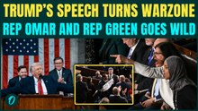 U.S. BREAKING: Protest Sign Drama During Trump's Speech | Rep. Green And Omar CLASH With GOP