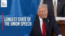 Trump beats Bill Clinton's record for longest State of the Union speech