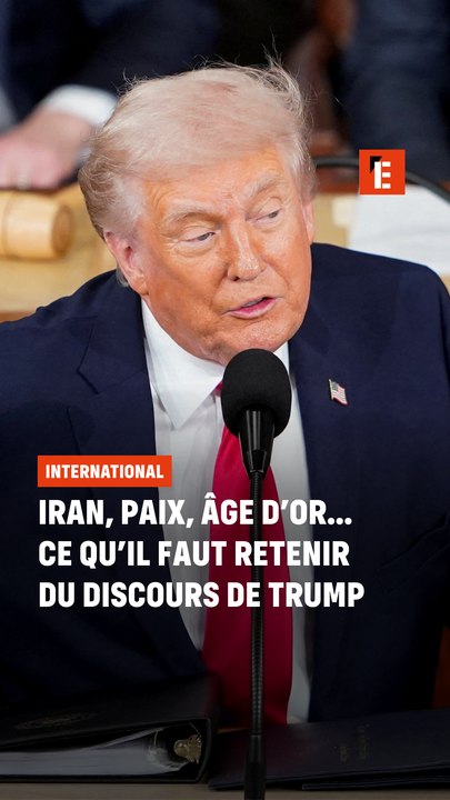 Iran, paix, âge d'or... ce qu'il faut retenir du discours de Trump
