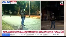 Adolescente fue baleado mientras estaba en una plaza en Cerrillos ¦ 24 Horas TVN Chile