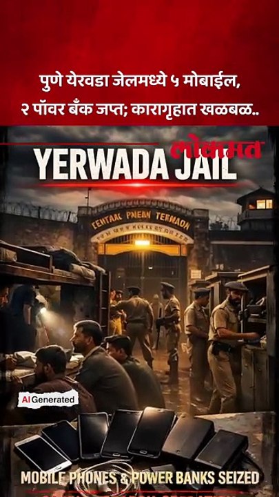 पुणे येरवडा जेलमध्ये ५ मोबाईल, २ पॉवर बँक जप्त; कारागृहात खळबळ..