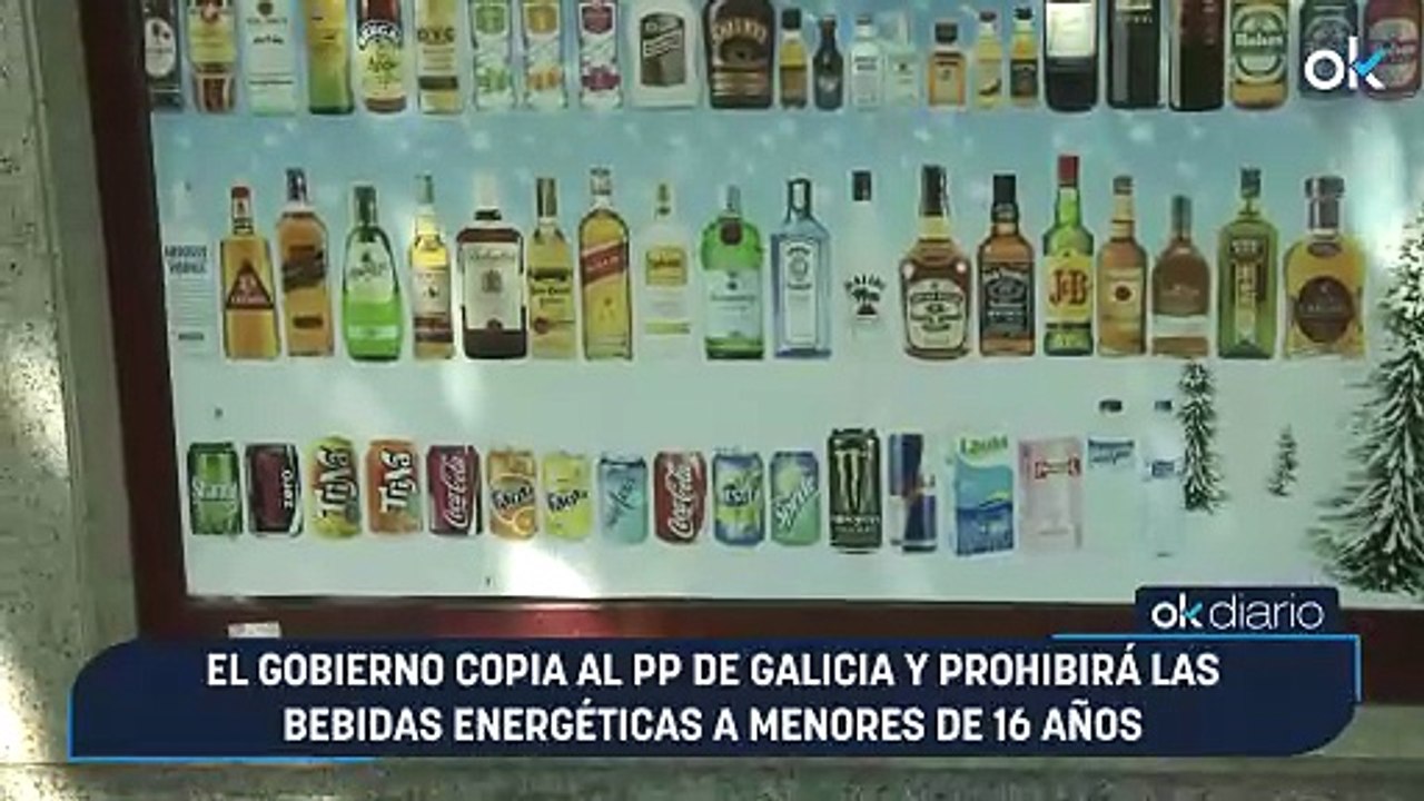 El Gobierno copia al PP de Galicia y prohibirá las bebidas energéticas a menores de 16 años