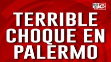 Colectivo impactó a dos autos: terrible choque en Palermo