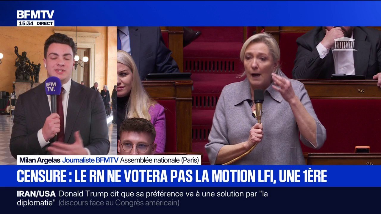 Motion de censure: Le Rassemblement national ne votera pas la motion de La France insoumise